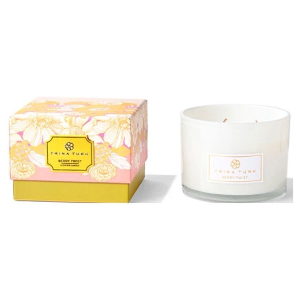 Trina Turk  3 Wick Candle Jar in Berry Twist ~ New in Box